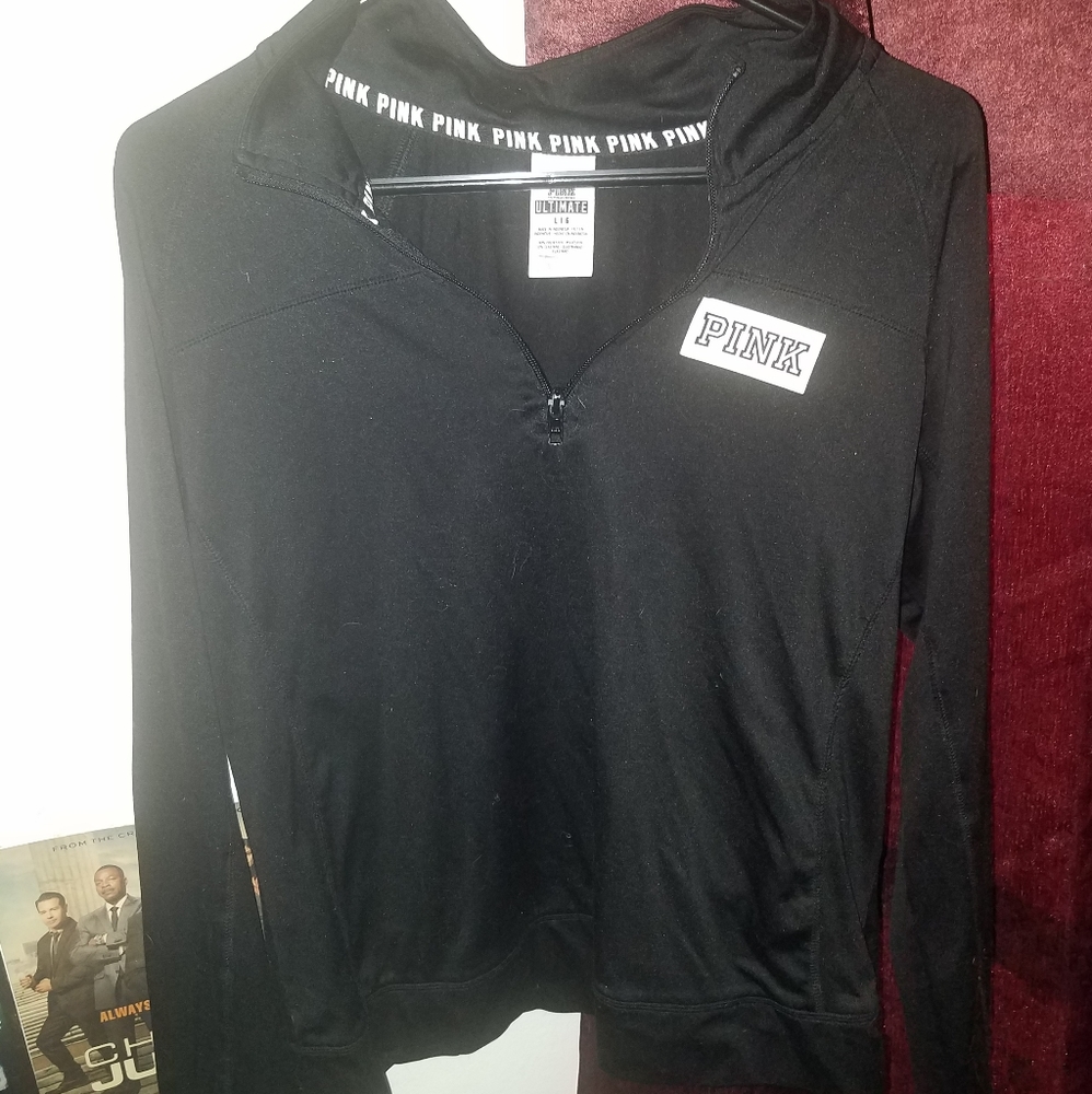 Pink ultimate half zip jacket
